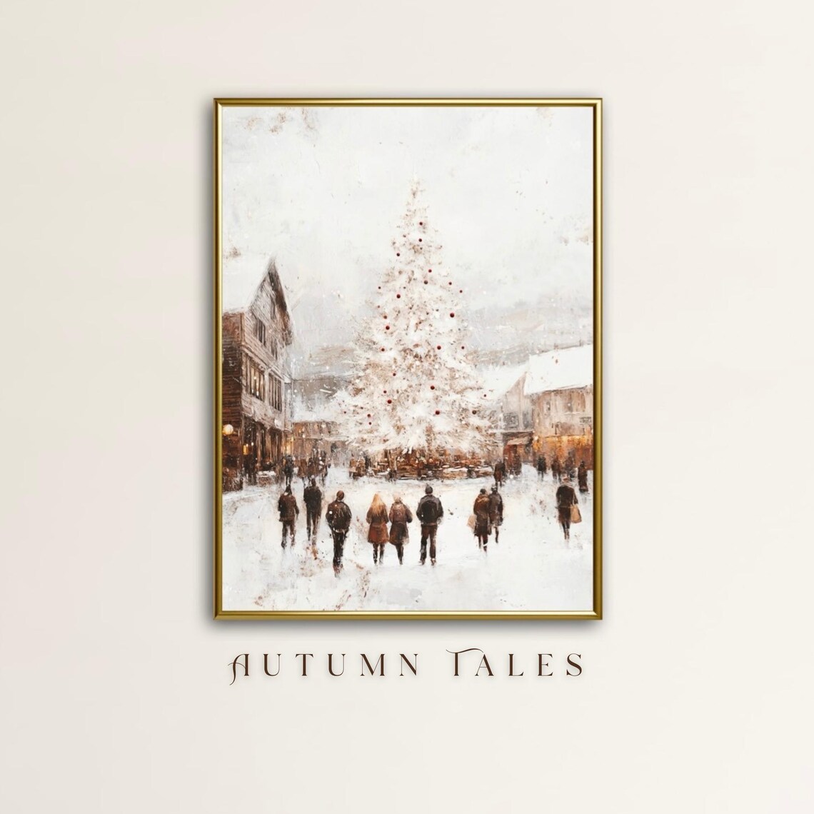 Vintage Aspen Winter Wonderland Art Print