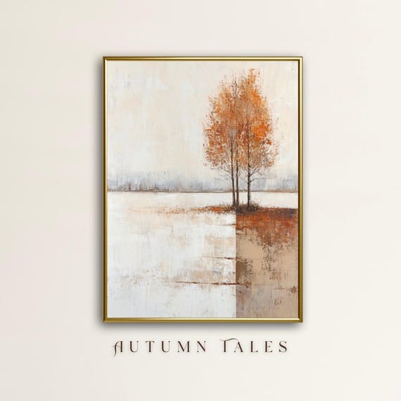 Winter Wall Art Print Abstract Mininalist Modern Farmhouse Christmas Decor Moody Cozy Rustic Countryside Landscape Vintage Art