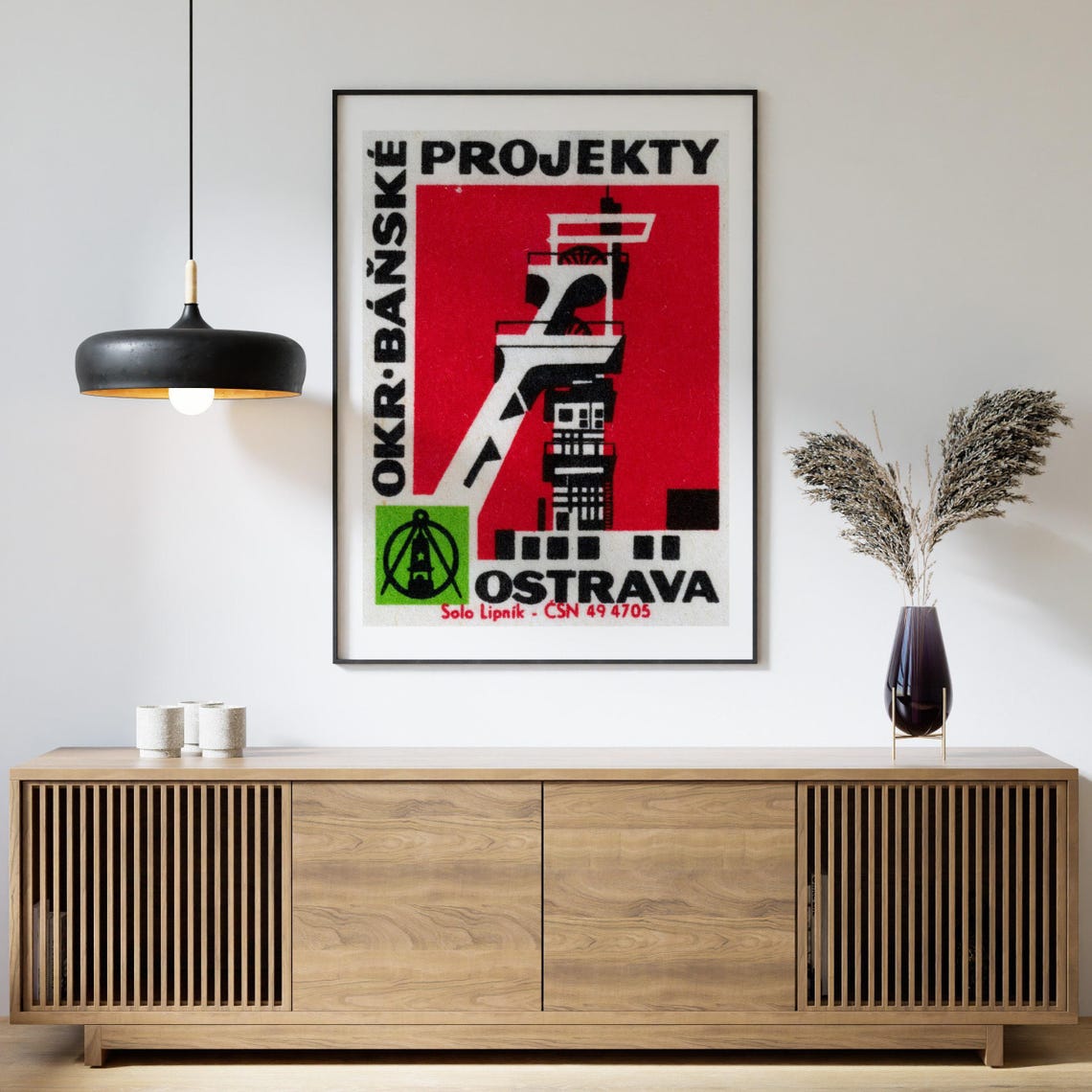 Ostrava Mining Headframe Czech Industrial Heritage Matchbox Poster - Image 4