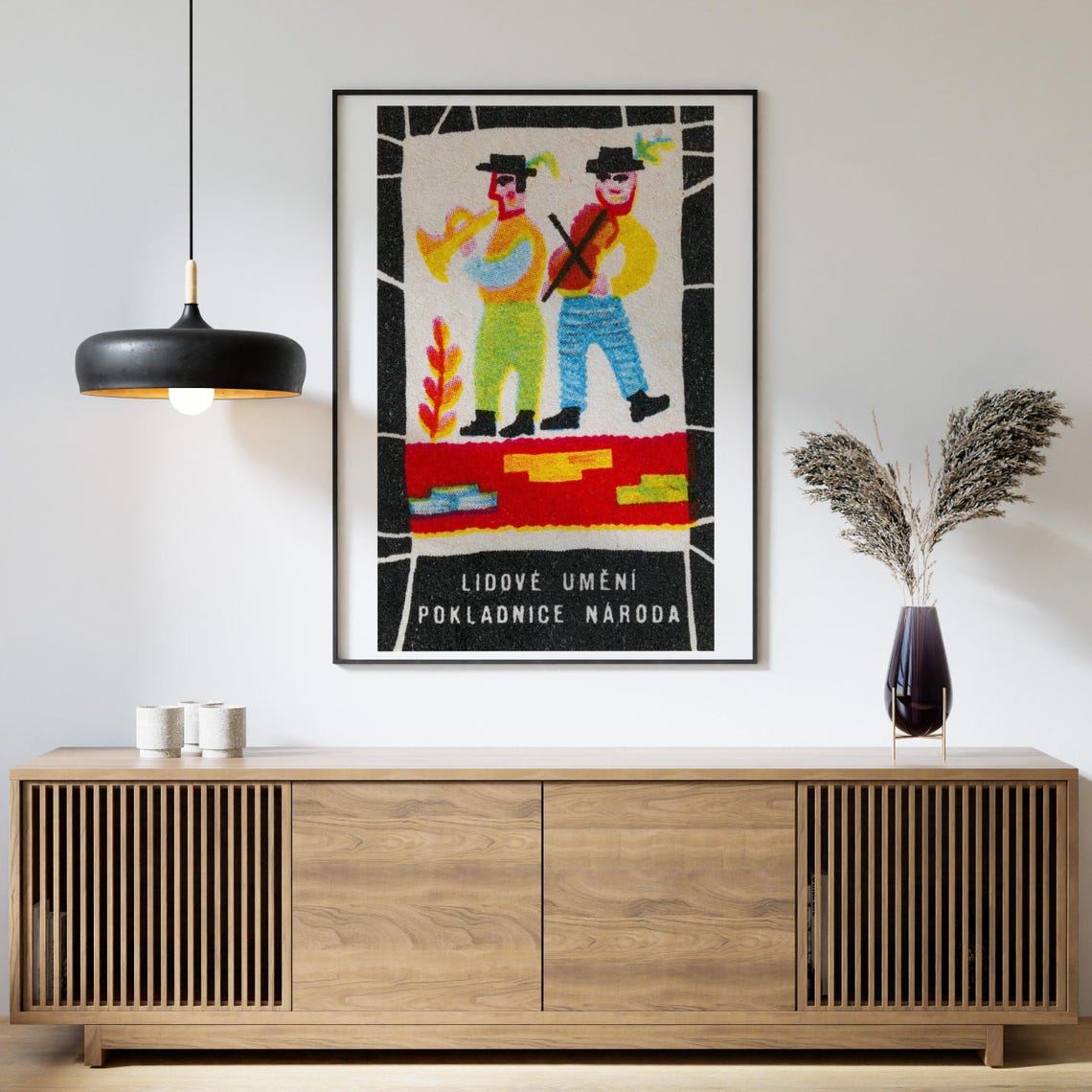 Lidove Umeni Pokladnice Naroda Czech Folk Musicians Vintage Poster - Image 4
