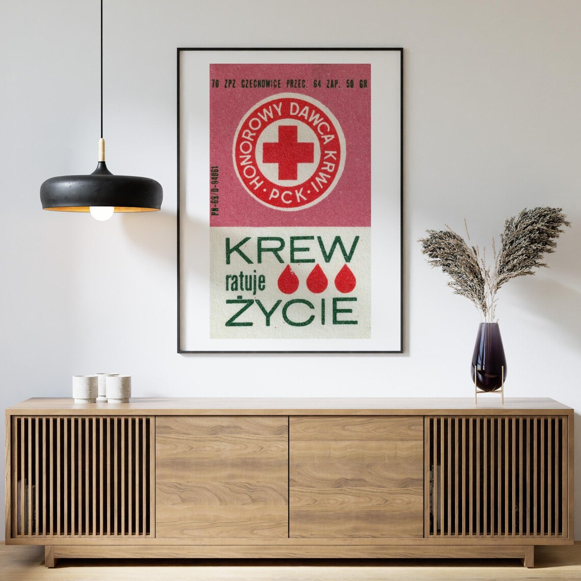 Blood Donation Matchbox Vintage Eastern Europe Poster - Image 4
