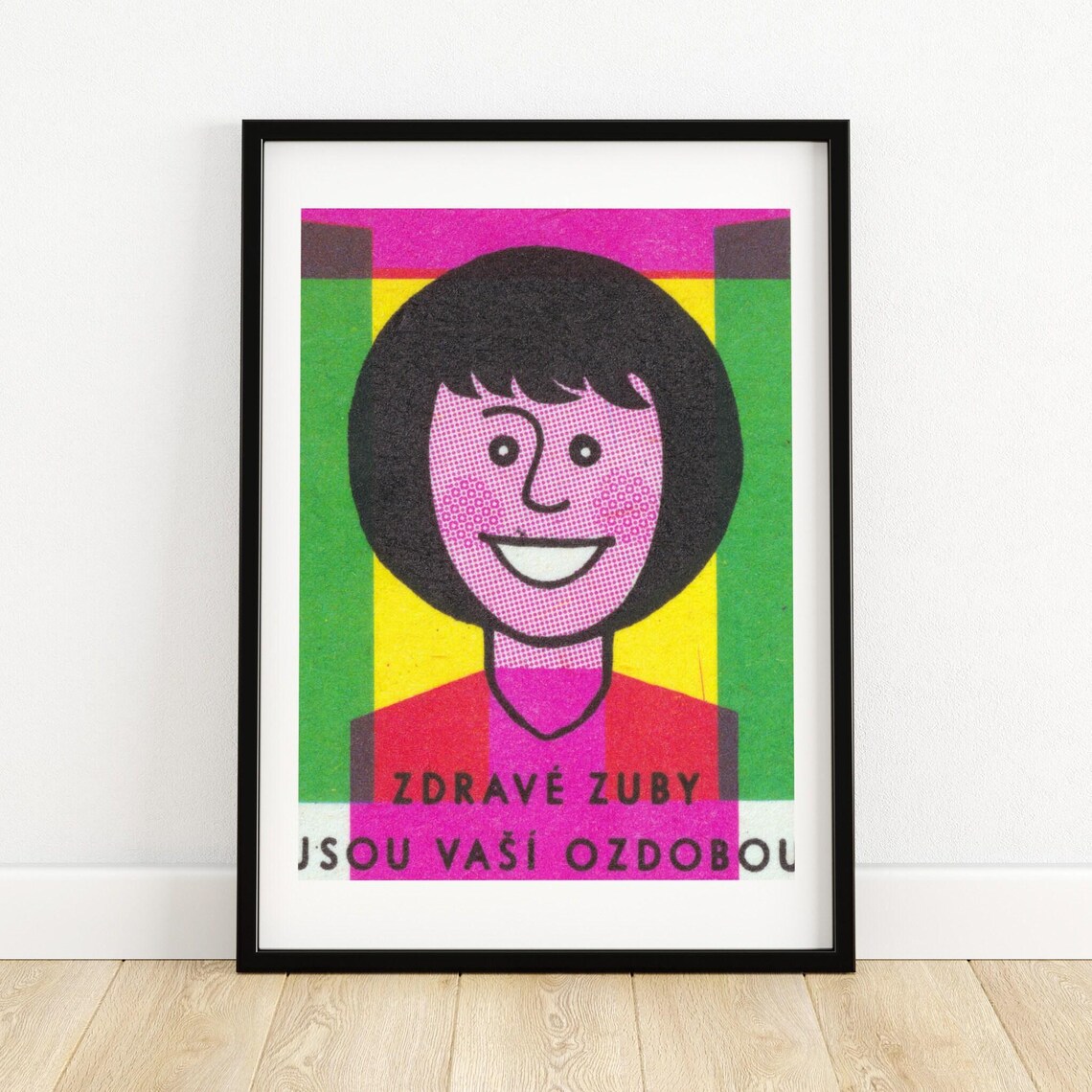 Healthy Teeth Are Your Ornament Smiling Girl Matchbox Poster