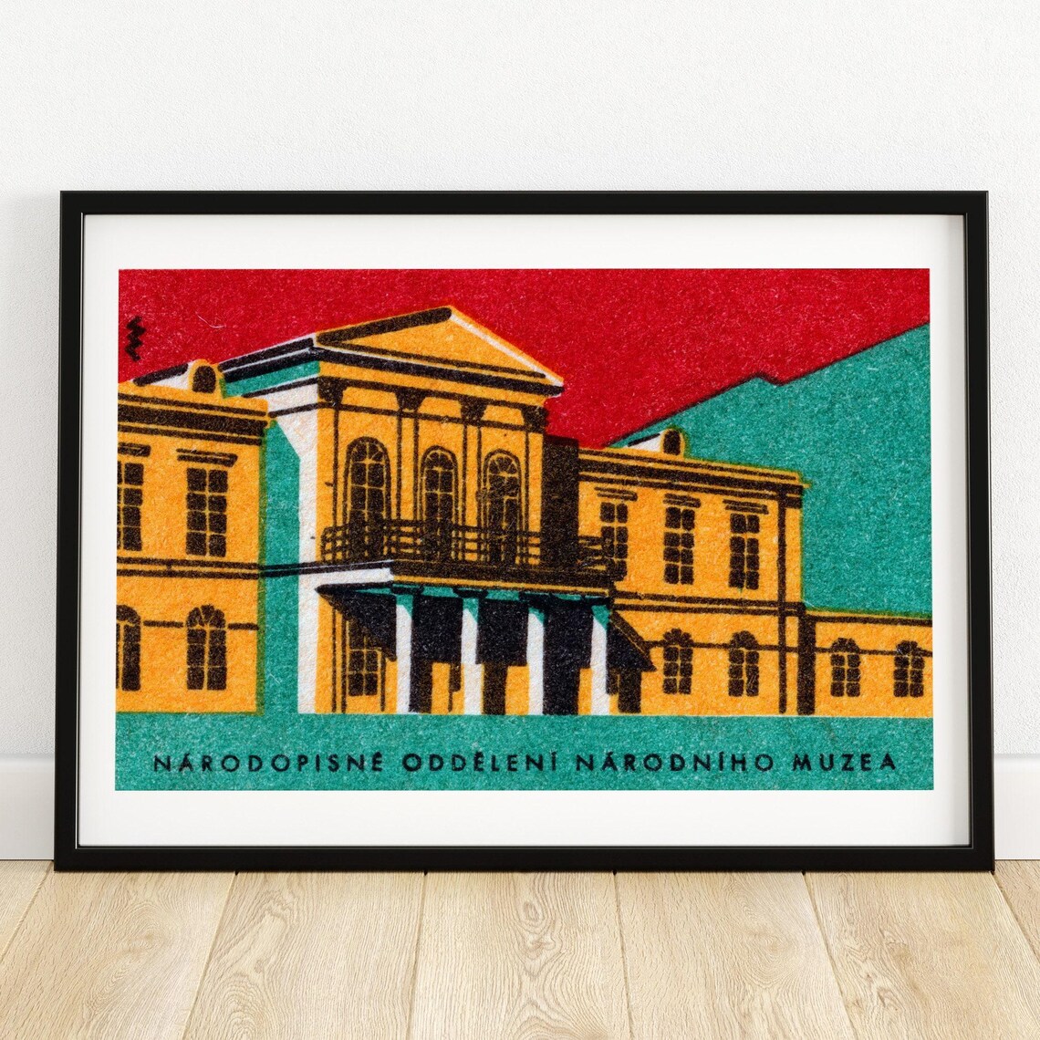 National Museum Matchbox, Vintage Czech Poster Print