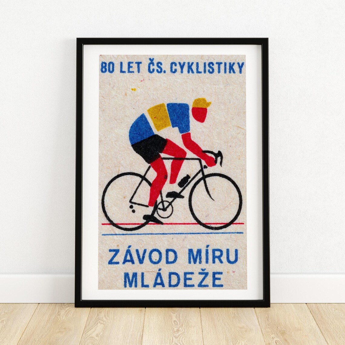 Zavod Miru Youth Cycling Race Czech 80 Years Matchbox Sports Poster