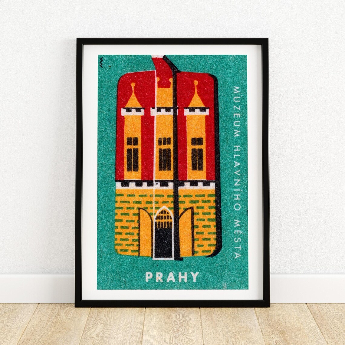 Prahy Castle Vintage Czech Travel Poster