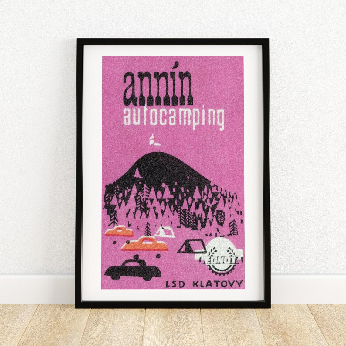 Autocamping Matchbox Vintage Poster Print