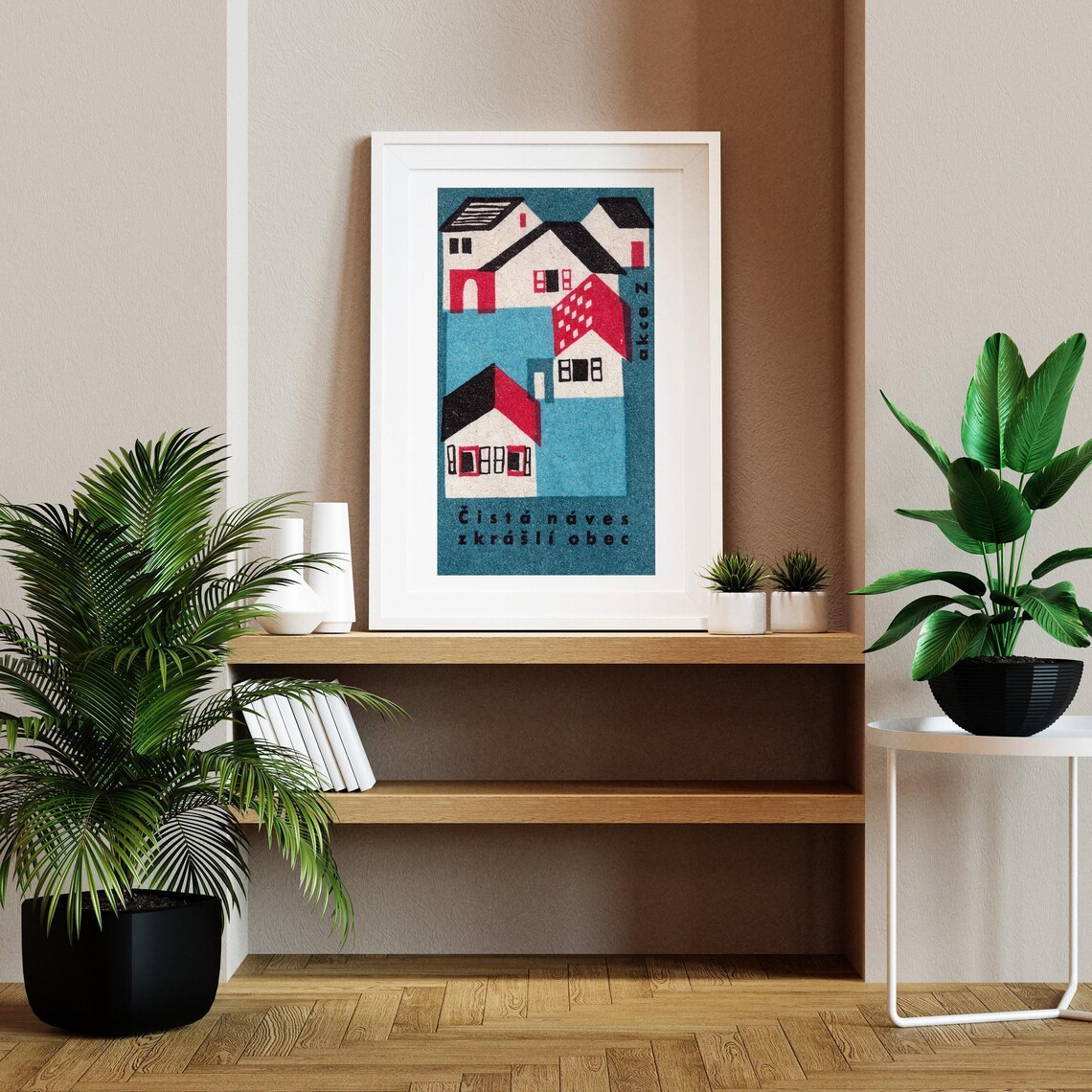 Czech Village Matchbox Vintage Eastern Europe Poster - Image 2