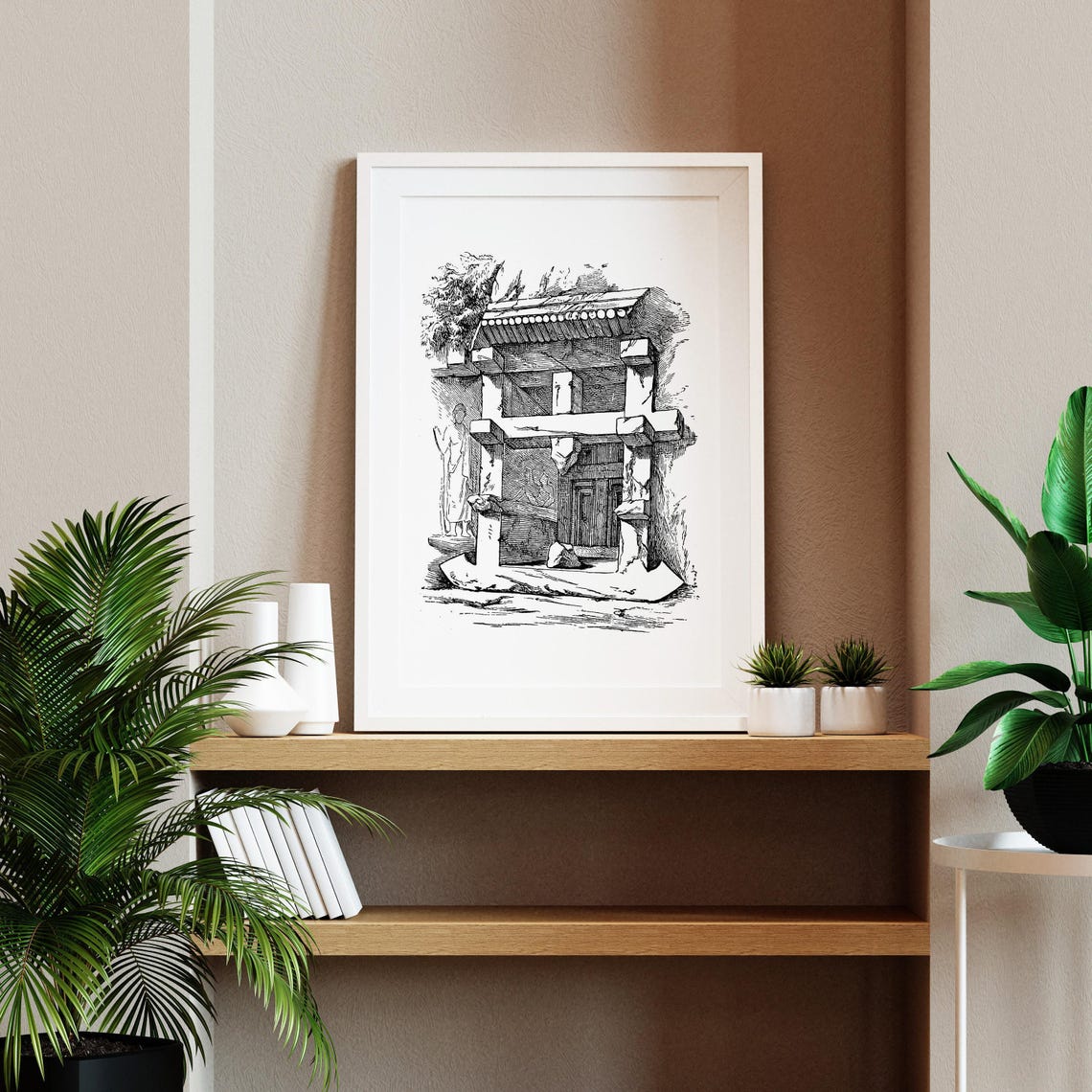 Lycia Rock Cut Tomb Facade Ancient Engraving Architecture Print - Image 2