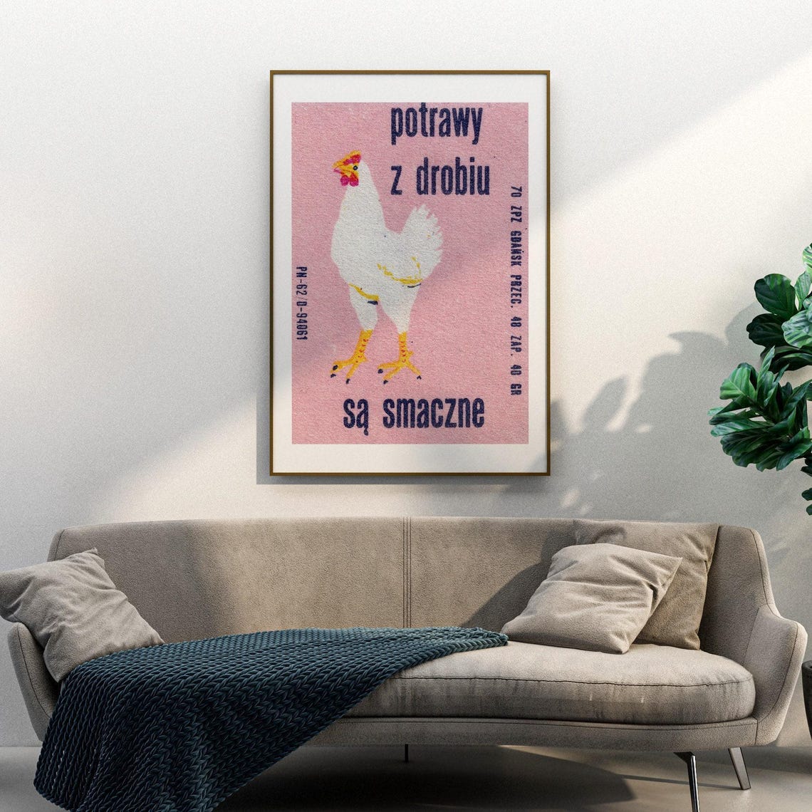 Potrawy Z Drobiu Sa Smaczne Polish Chicken Matchbox Label Poster - Image 3