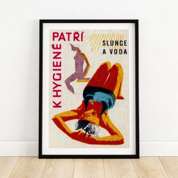 K Hygiene Patri Slunce A Voda Czech Swimmers Label Art Poster