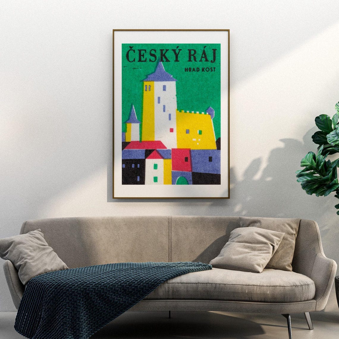 Kost Castle Czech Paradise Vintage Travel Matchbox Label Poster - Image 3