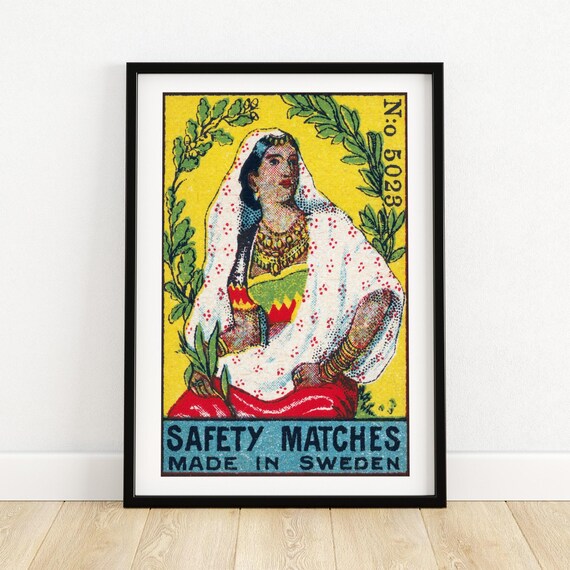 Indian Woman In White Veil Vintage Art Print