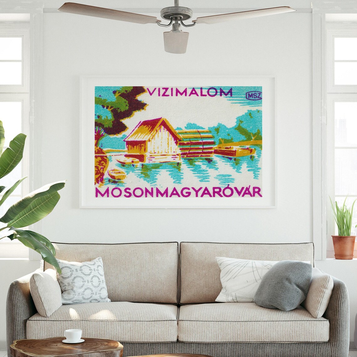 Vintage Countryside Cabin Matchbox Poster Print - Image 3