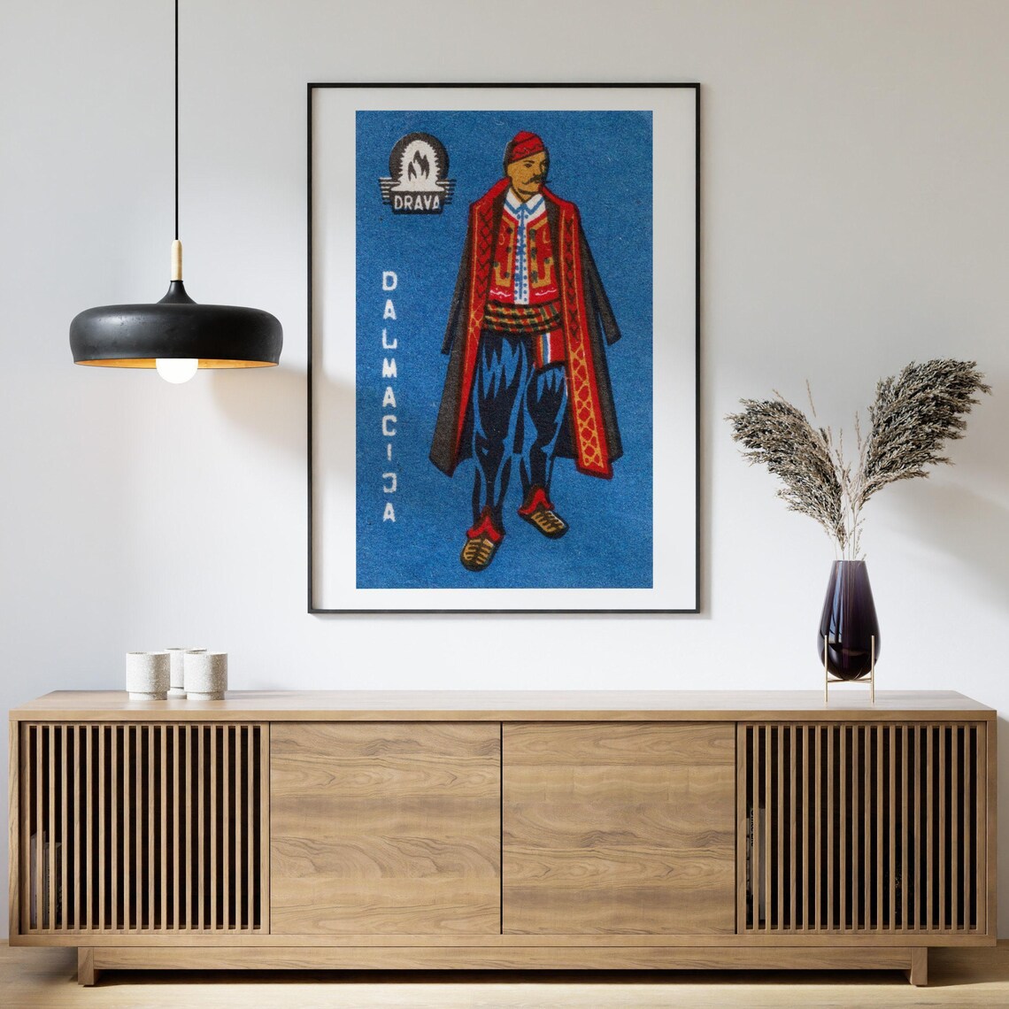 Croatian Man Matchbox Vintage Eastern Europe Art Print - Image 4