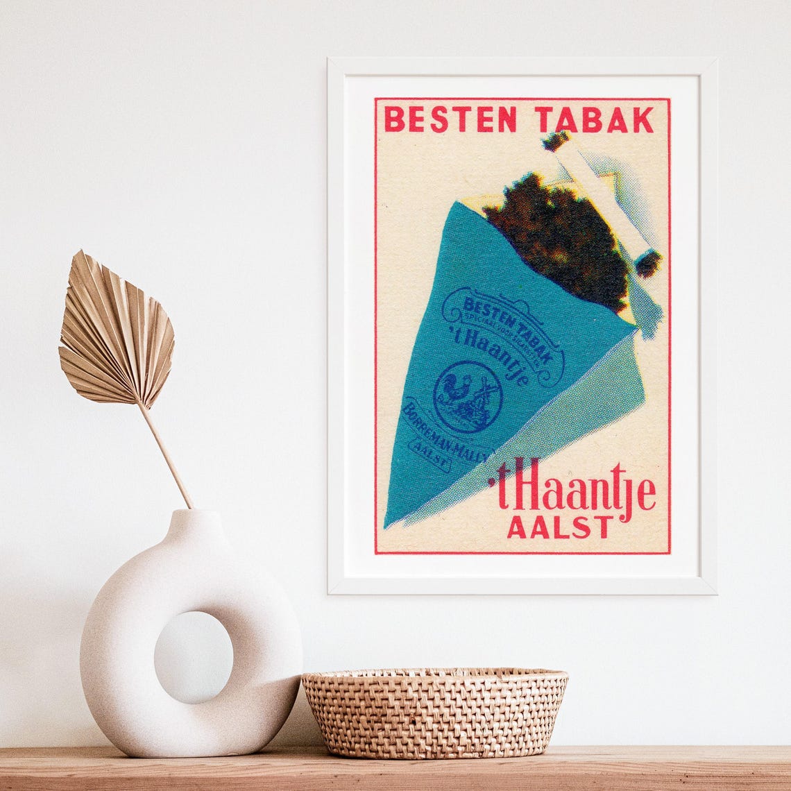 Besten Tabak Haantje Aalst Vintage Belgian Tobacco Ad Art Poster - Image 4
