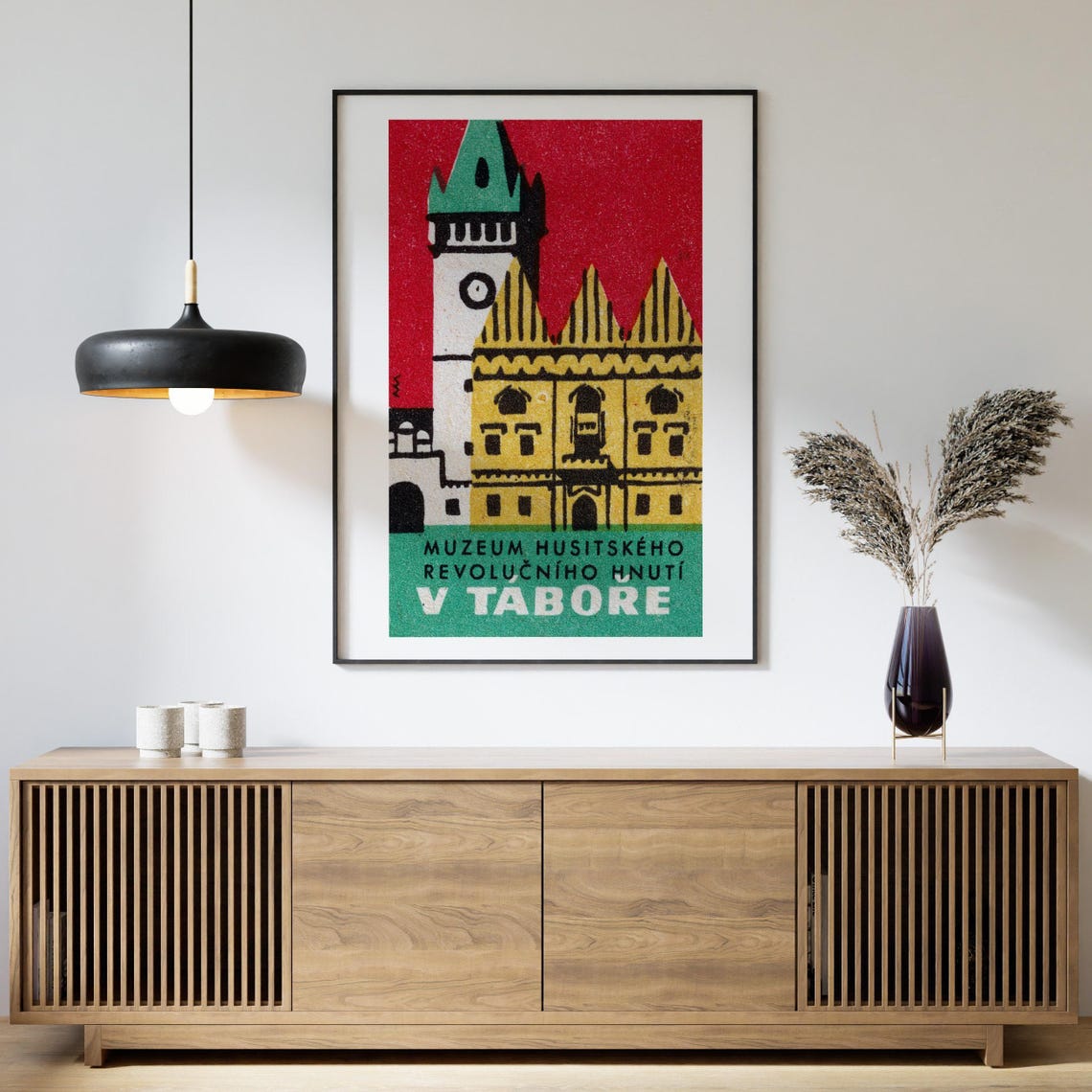 Tabor Museum Hussite Movement Vintage Czech Landmark Art Poster - Image 4