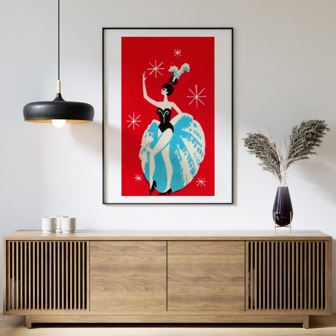 White Dress Dancer Matchbox Vintage Poster Print - Image 4
