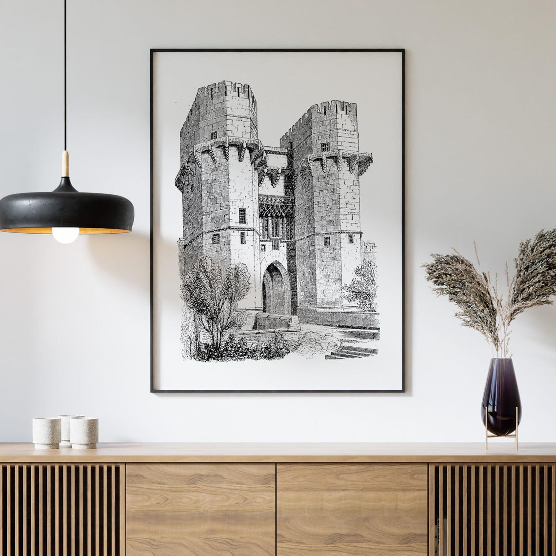 Puerta De Serranos Valencia Gothic Gate Towers Engraving Print - Image 4