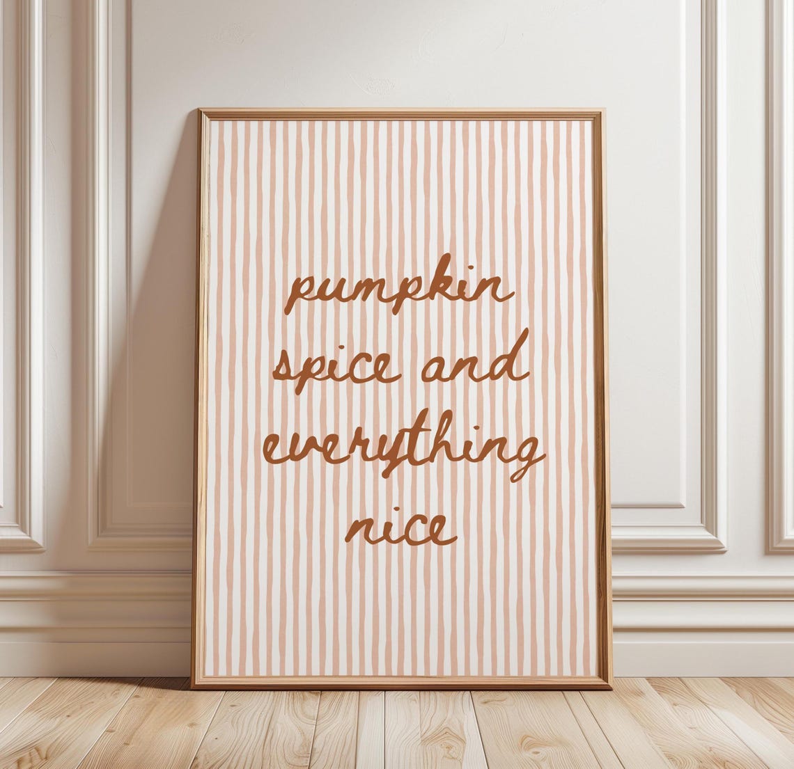 Pumpkin Spice Print Fall Kitchen Wall Art Retro Autumn Poster Coffee Artwork Decor Digital Download