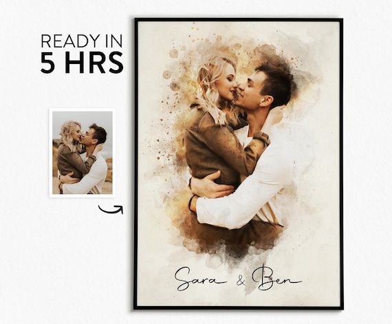 Custom Couple Portrait - Watercolor