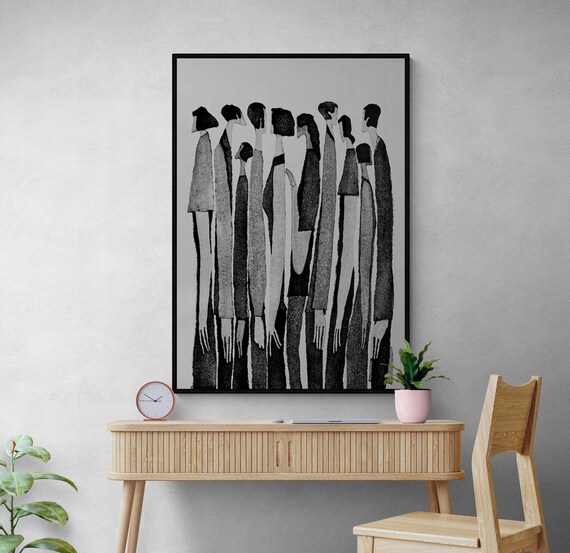 Abstract People Painting, Modern Home Decor