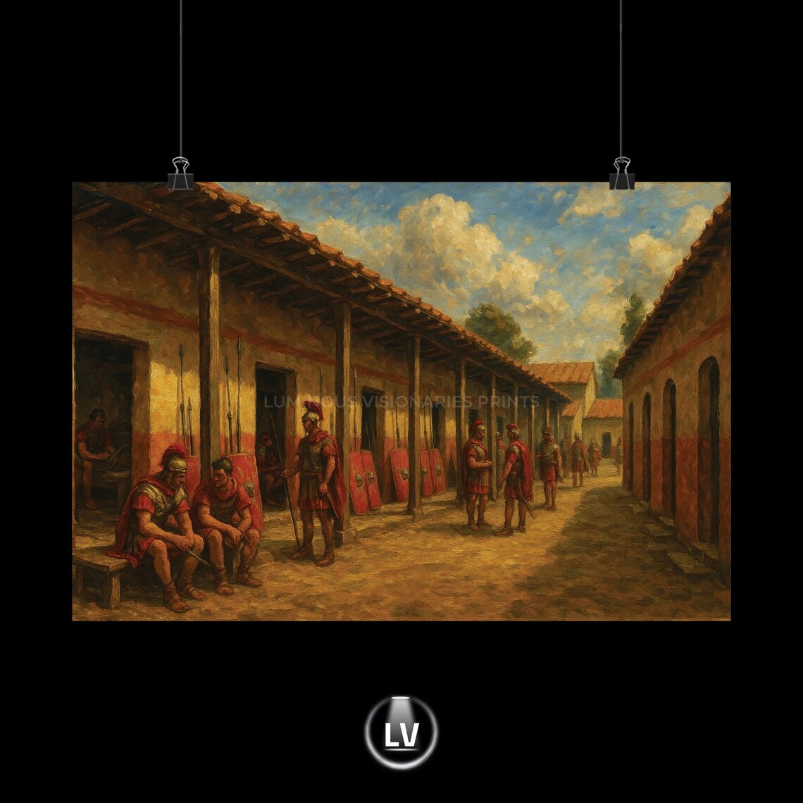 Roman Soldiers Vintage Military Poster, Wall Art Print