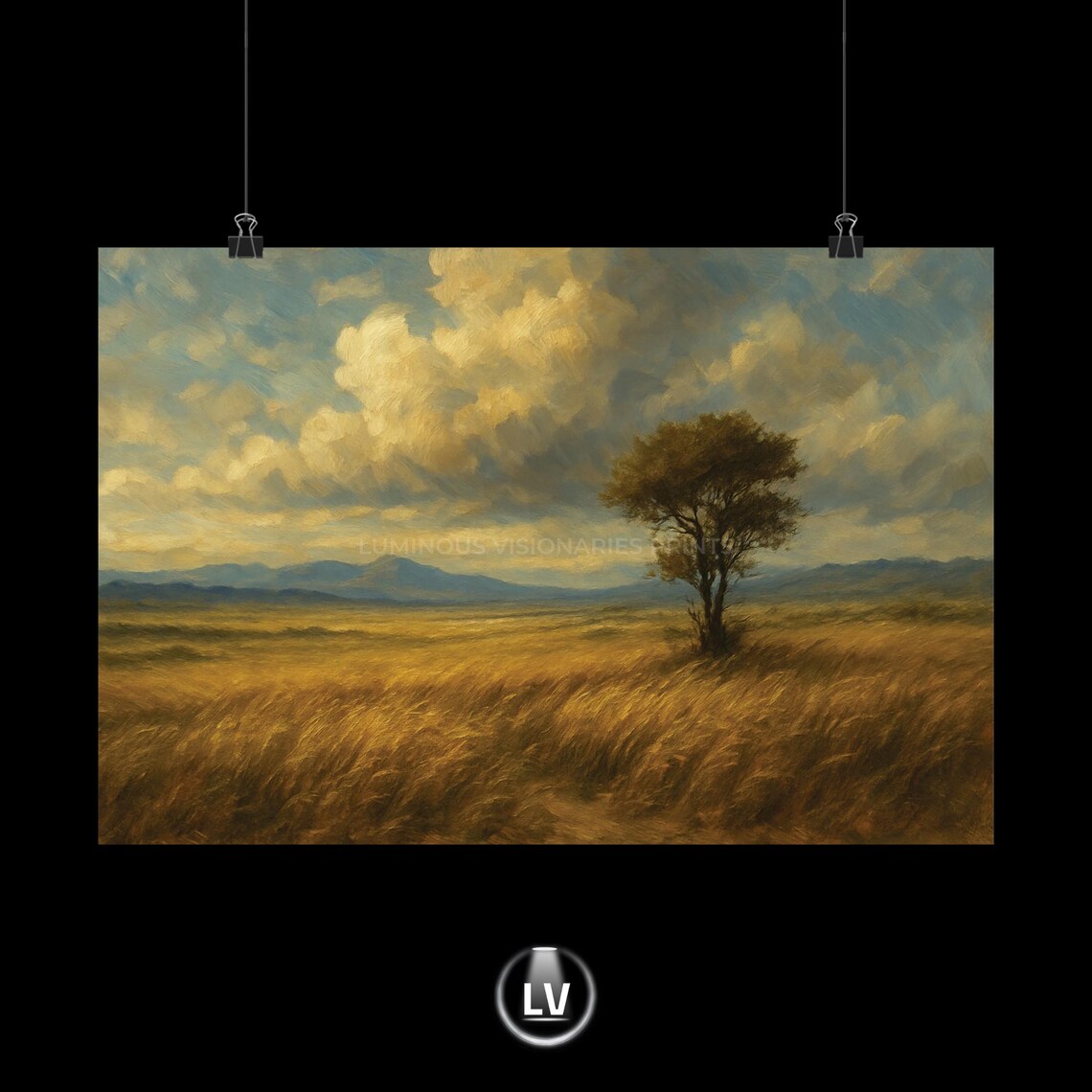 Serene Landscape Poster Print, Nature Artwork