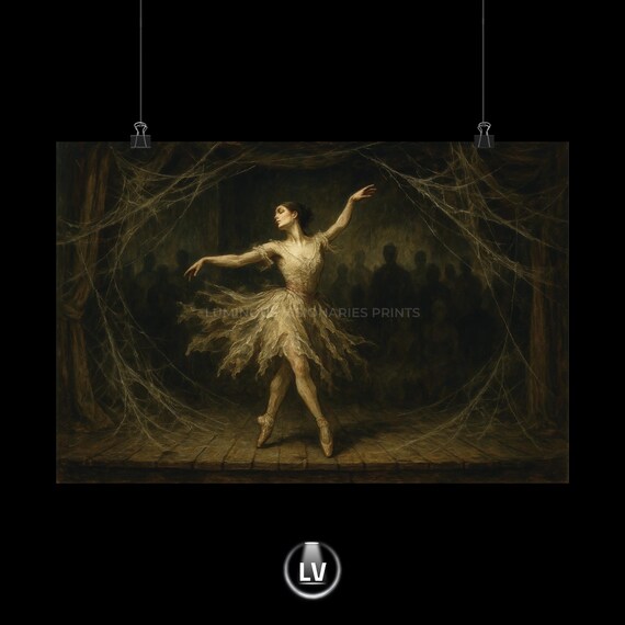Elegant Ballerina Art Poster Matte Halloween Wall Decor Dance Home Gift For Dancers Vintage Apchg 40
