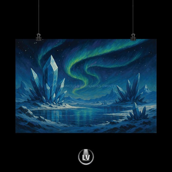 Northern Lights Crystal Art Print