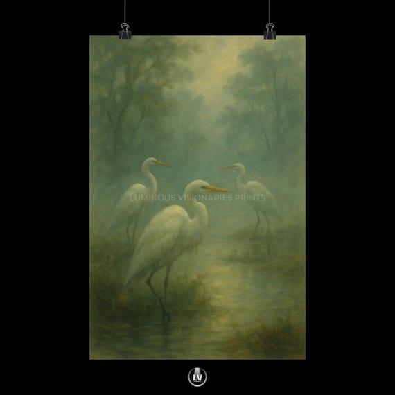 Serene Nature Poster Tranquil Wall Art For Home Decor Abstract Bird Print Lover Gift Living Room Unique Apa 49
