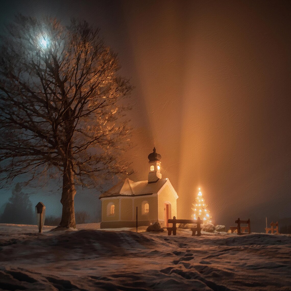 Christmas Tree Lighting Up The Night, Christmas Decor - Image 3