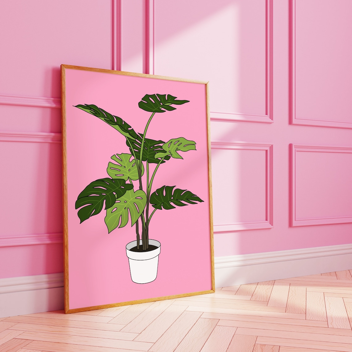 Monstera Plant Wall Print, Cheeseplant Mom Decor