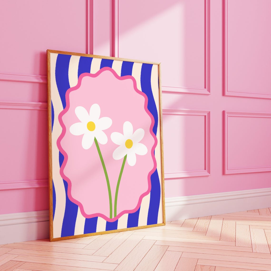 Funky Floral Daisy and Sunflower Poster