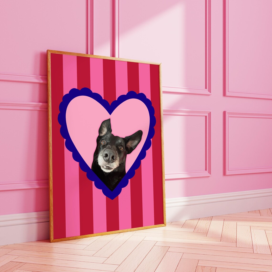 Funky Custom Pet Photo Poster, Dopamine Decor