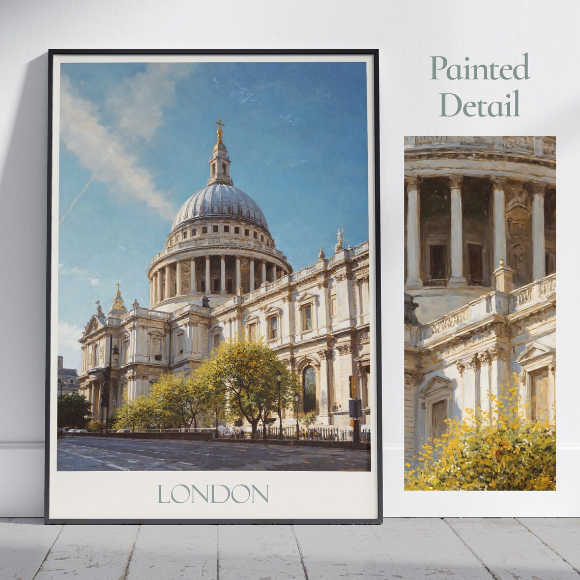 London England St Pauls Cathedral Dome Landmark City Art Poster