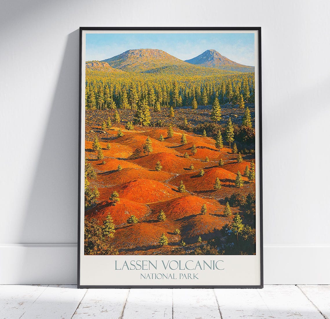 Lassen Volcanic National Park Painted Dunes Pine Forest View Poster
