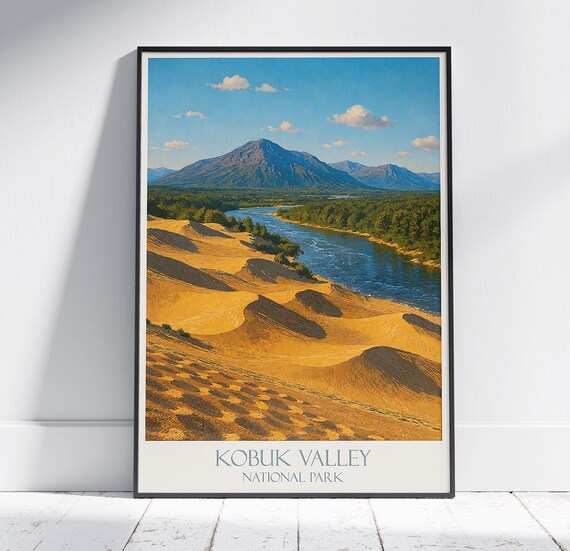 Kobuk Valley National Park Great Sand Dunes River Vintage Poster