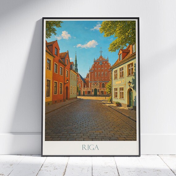 Riga House Of The Blackheads Old Town Latvia Landmark Poster