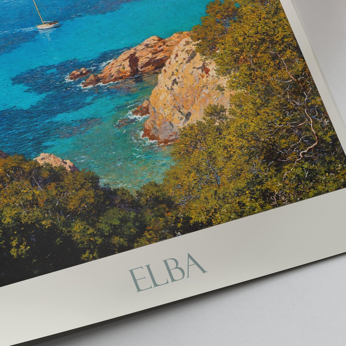 Elba Island Tuscany Italy Coastal Cove Sailboat Travel Poster - Image 4
