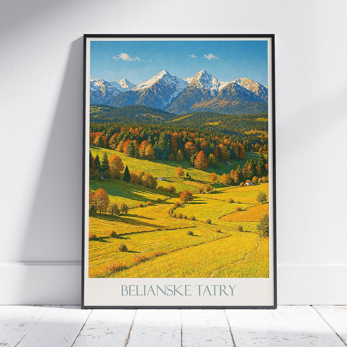 Belianske Tatry Slovakia Autumn Valley Snowy Peaks Art Poster