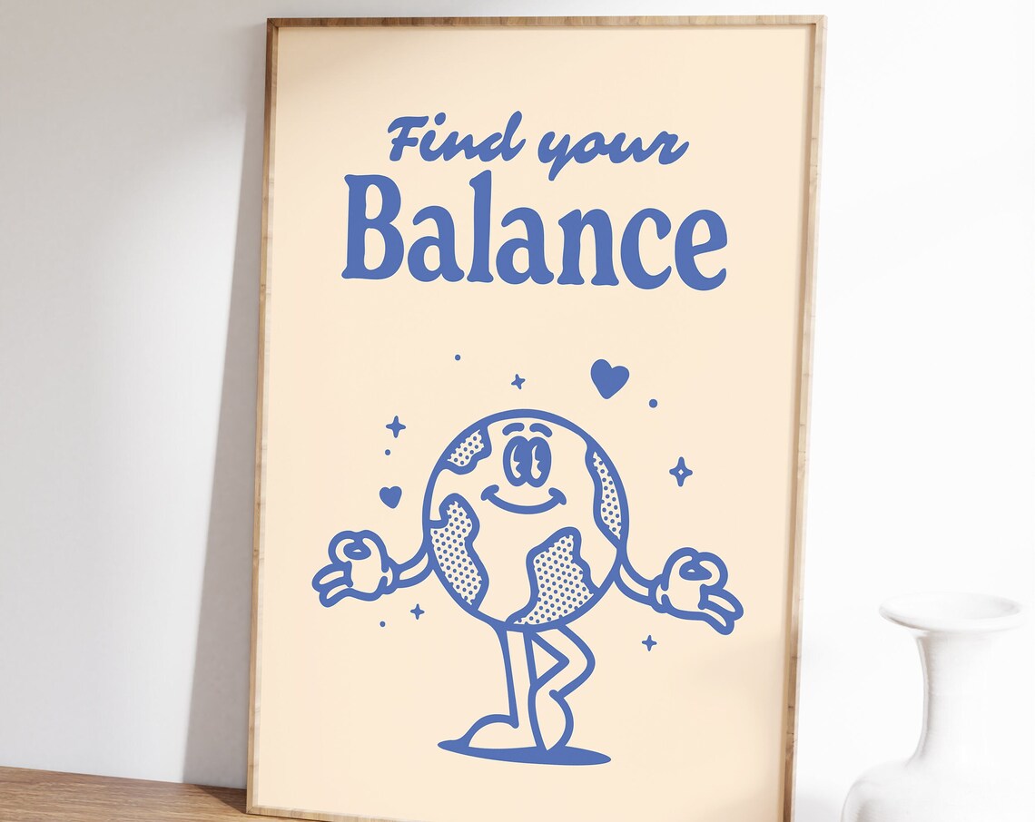 Self Care Retro Mindfulness Quote Art Print - Image 7