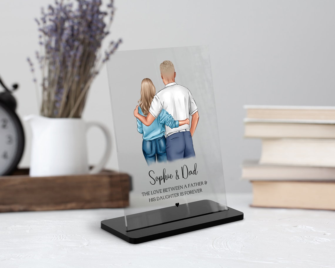 Personalized Dad and Daughter Father Love Acrylic Plaque Print