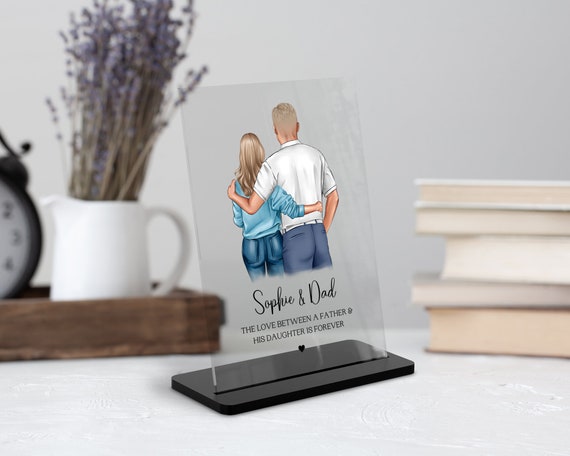 Personalized Dad and Daughter Father Love Acrylic Plaque Print