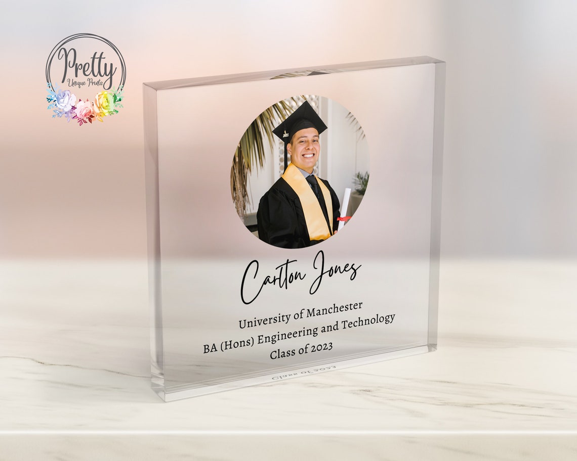 Personalized Graduation Photo Acrylic Block Class of 2023 Gift Print