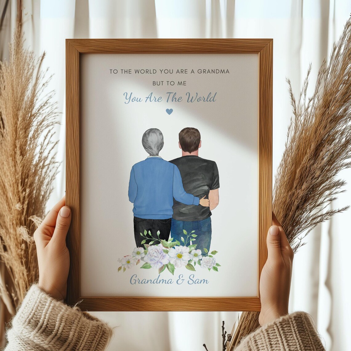 Personalised Grandma And Grandson Print Grandma Gift Granny Gift Nana Gift Grandma Print Grandson Print Grandma Birthday