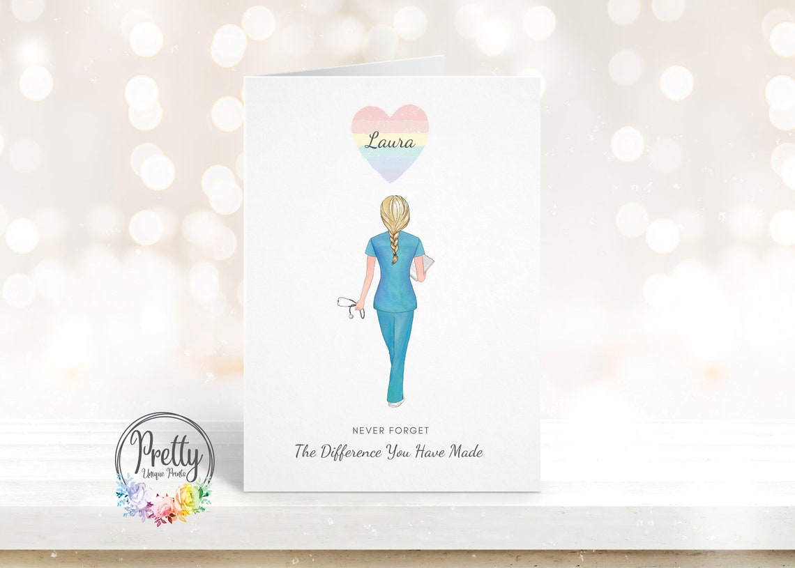 Never Forget The Difference You Made Nurse Thank You Card Print