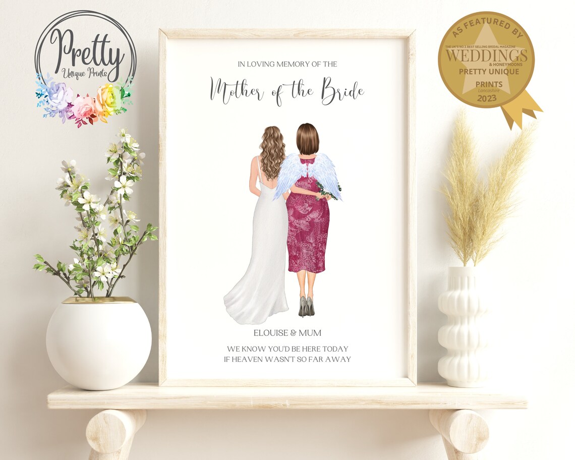 In Loving Memory Of The Mother of the Bride Wedding Memorial Print