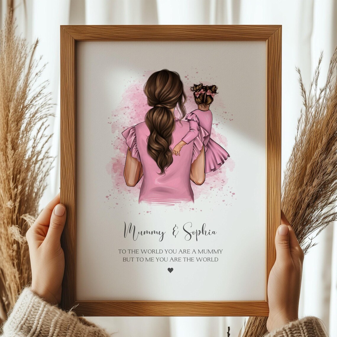 To The World You Are A Mummy Pink Splash Daughter Love Poster