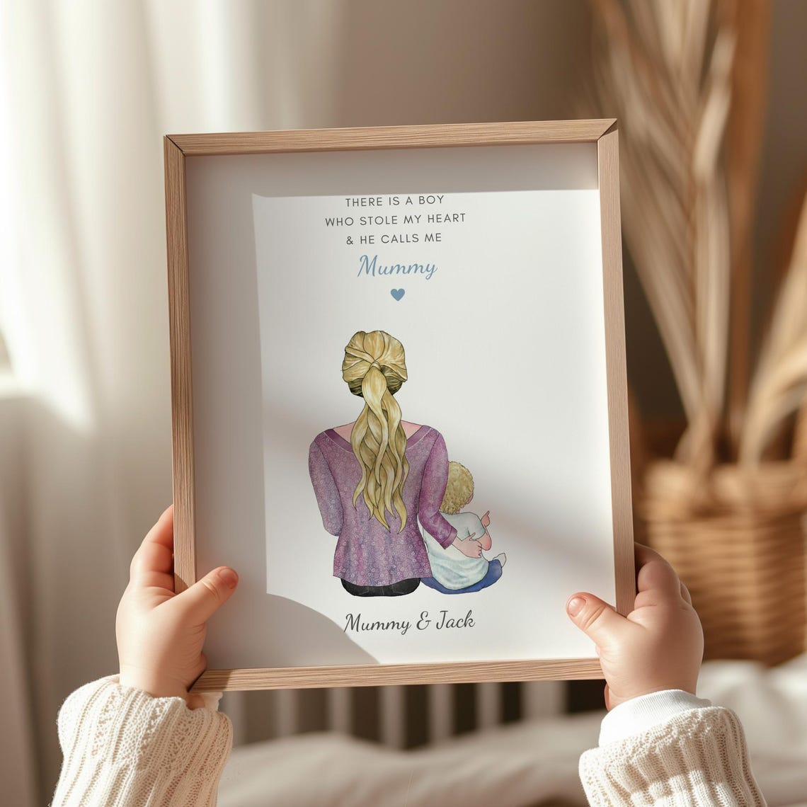 There Is A Boy Who Stole My Heart Mummy Baby Quote Personalised Poster