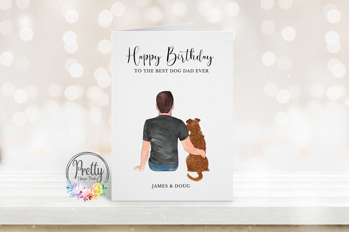 Birthday Card From The Dog Dog Dad Birthday Gift Dog Dad Card Gift From Dog Best Dog Dad Ever Best Friend Birthday Card